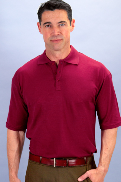 Tan-Through Sportshirts Burgundy Collared Shirt