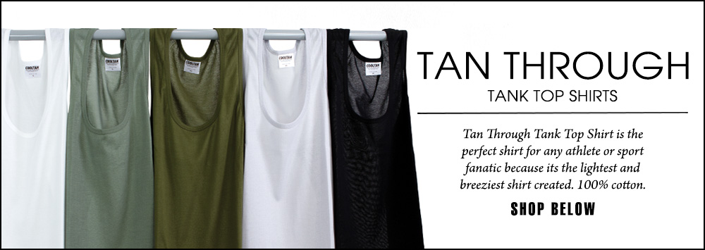 tan through tank top shirt banner